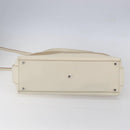 Salvatore Ferragamo Gancini Tote Bag Canvas 2way Beige Silver Auth bs31186-5