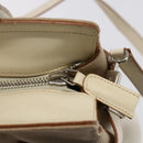 Salvatore Ferragamo Gancini Tote Bag Canvas 2way Beige Silver Auth bs31186-10