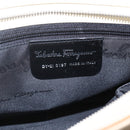 Salvatore Ferragamo Gancini Tote Bag Canvas 2way Beige Silver Auth bs31186-12