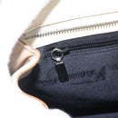 Salvatore Ferragamo Gancini Tote Bag Canvas 2way Beige Silver Auth bs31186-19