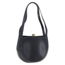 Salvatore Ferragamo Shoulder Bag Leather Black Gold Auth bs31188-1
