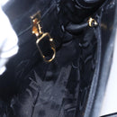 Salvatore Ferragamo Shoulder Bag Leather Black Gold Auth bs31188-18