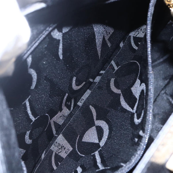 Salvatore Ferragamo Shoulder Bag Leather Black Gold Auth bs31188