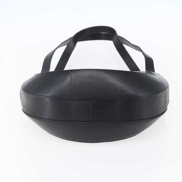 Salvatore Ferragamo Shoulder Bag Leather Black Gold Auth bs31188