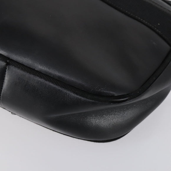 Salvatore Ferragamo Shoulder Bag Leather Canvas 2 Set Black Beige Auth bs31189