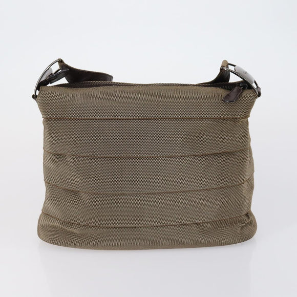 Salvatore Ferragamo Shoulder Bag Leather Canvas 2 Set Black Beige Auth bs31189