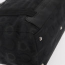 Salvatore Ferragamo Gancini Tote Bag Canvas Black Silver Auth bs31190-10