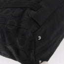 Salvatore Ferragamo Gancini Tote Bag Canvas Black Silver Auth bs31190-12