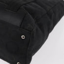 Salvatore Ferragamo Gancini Tote Bag Canvas Black Silver Auth bs31190-13