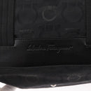 Salvatore Ferragamo Gancini Tote Bag Canvas Black Silver Auth bs31190-14