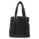 Salvatore Ferragamo Gancini Tote Bag Canvas Black Silver Auth bs31190-2