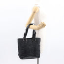 Salvatore Ferragamo Gancini Tote Bag Canvas Black Silver Auth bs31190-21