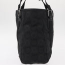 Salvatore Ferragamo Gancini Tote Bag Canvas Black Silver Auth bs31190-4