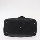 Salvatore Ferragamo Gancini Tote Bag Canvas Black Silver Auth bs31190-9