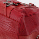 BALENCIAGA Hand Bag Leather Red Silver Auth bs31192-14