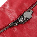 BALENCIAGA Hand Bag Leather Red Silver Auth bs31192-15