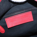 BALENCIAGA Hand Bag Leather Red Silver Auth bs31192-18