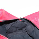 BALENCIAGA Hand Bag Leather Red Silver Auth bs31192-18