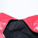 BALENCIAGA Hand Bag Leather Red Silver Auth bs31192-20