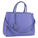 FENDI PETITE 2JOURS Hand Bag Leather Purple Gold Auth bs31194-1