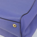 FENDI PETITE 2JOURS Hand Bag Leather Purple Gold Auth bs31194-15