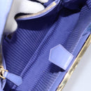 FENDI PETITE 2JOURS Hand Bag Leather Purple Gold Auth bs31194-11