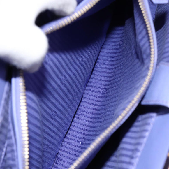 FENDI PETITE 2JOURS Hand Bag Leather Purple Gold Auth bs31194