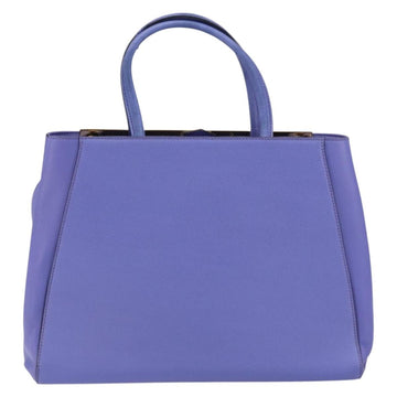 FENDI PETITE 2JOURS Hand Bag Leather Purple Gold Auth bs31194 - 0