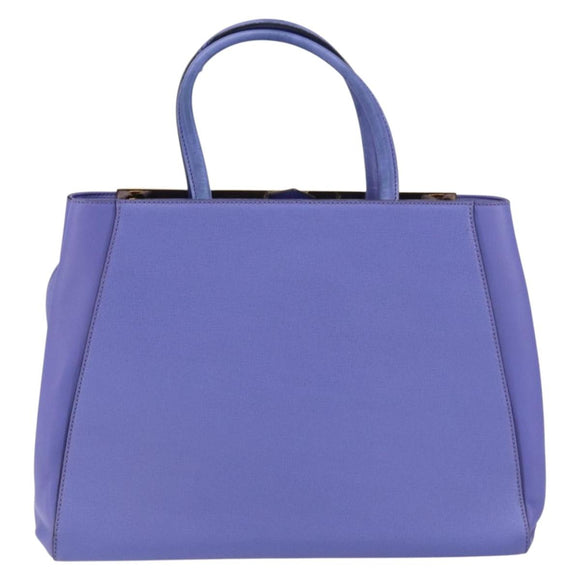 FENDI PETITE 2JOURS Hand Bag Leather Purple Gold Auth bs31194