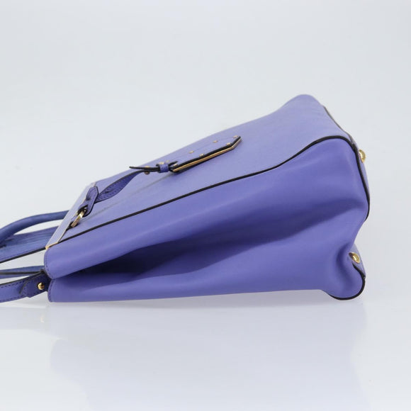 FENDI PETITE 2JOURS Hand Bag Leather Purple Gold Auth bs31194