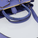 FENDI PETITE 2JOURS Hand Bag Leather Purple Gold Auth bs31194-7