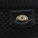 BALLY Chain Shoulder Bag Leather Black Gold Auth bs31195-10