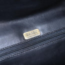 BALLY Chain Shoulder Bag Leather Black Gold Auth bs31195-17