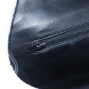 BALLY Chain Shoulder Bag Leather Black Gold Auth bs31195-18