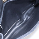 BALLY Chain Shoulder Bag Leather Black Gold Auth bs31195-11