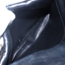 BALLY Chain Shoulder Bag Leather Black Gold Auth bs31195-22