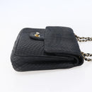 BALLY Chain Shoulder Bag Leather Black Gold Auth bs31195-4