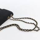 BALLY Chain Shoulder Bag Leather Black Gold Auth bs31195-7