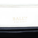BALLY Chain Shoulder Bag Leather White Gold Auth bs31196-18