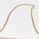 BALLY Chain Shoulder Bag Leather White Gold Auth bs31196-8