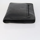 Burberrys Clutch Bag Leather 2 Set Black Brown Auth bs31198-4