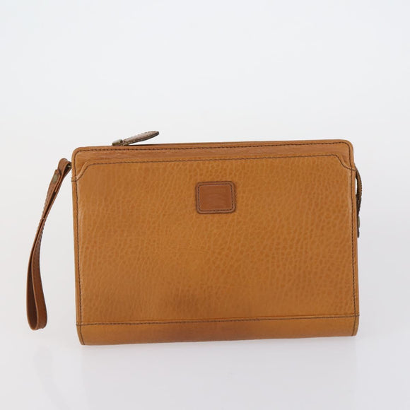Burberrys Clutch Bag Leather 2 Set Black Brown Auth bs31198