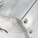 SAINT LAURENT Hand Bag Leather 2way Silver 297957 Auth bs31199-15