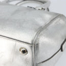 SAINT LAURENT Hand Bag Leather 2way Silver 297957 Auth bs31199-16