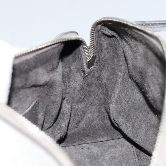 SAINT LAURENT Hand Bag Leather 2way Silver 297957 Auth bs31199