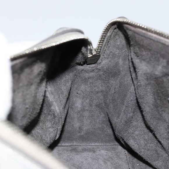 SAINT LAURENT Hand Bag Leather 2way Silver 297957 Auth bs31199