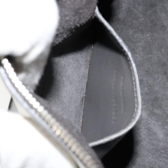 SAINT LAURENT Hand Bag Leather 2way Silver 297957 Auth bs31199