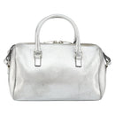 SAINT LAURENT Hand Bag Leather 2way Silver 297957 Auth bs31199-2