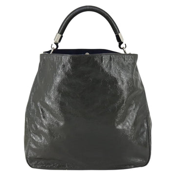 SAINT LAURENT Shoulder Bag Enamel Khaki Silver Auth bs31200 - 0