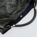 SAINT LAURENT Shoulder Bag Enamel Khaki Silver Auth bs31200-6